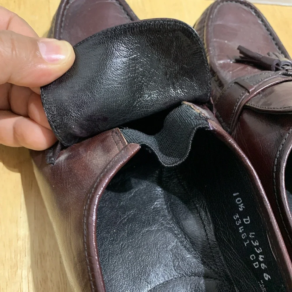 Florsheim Shoes Men Size 10.5 D Loafers Maroon Leather Slip On Dress Formal